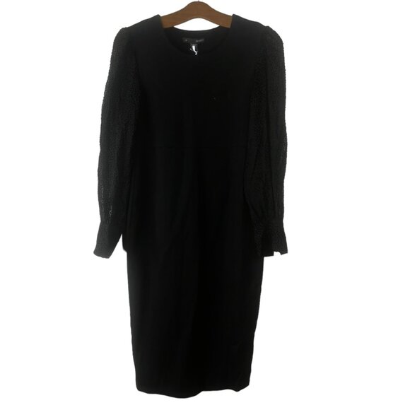Soon Maternity Dress Size XS Louise Long Sleeve Black Dot Contrast Casual New - Picture 4 of 12